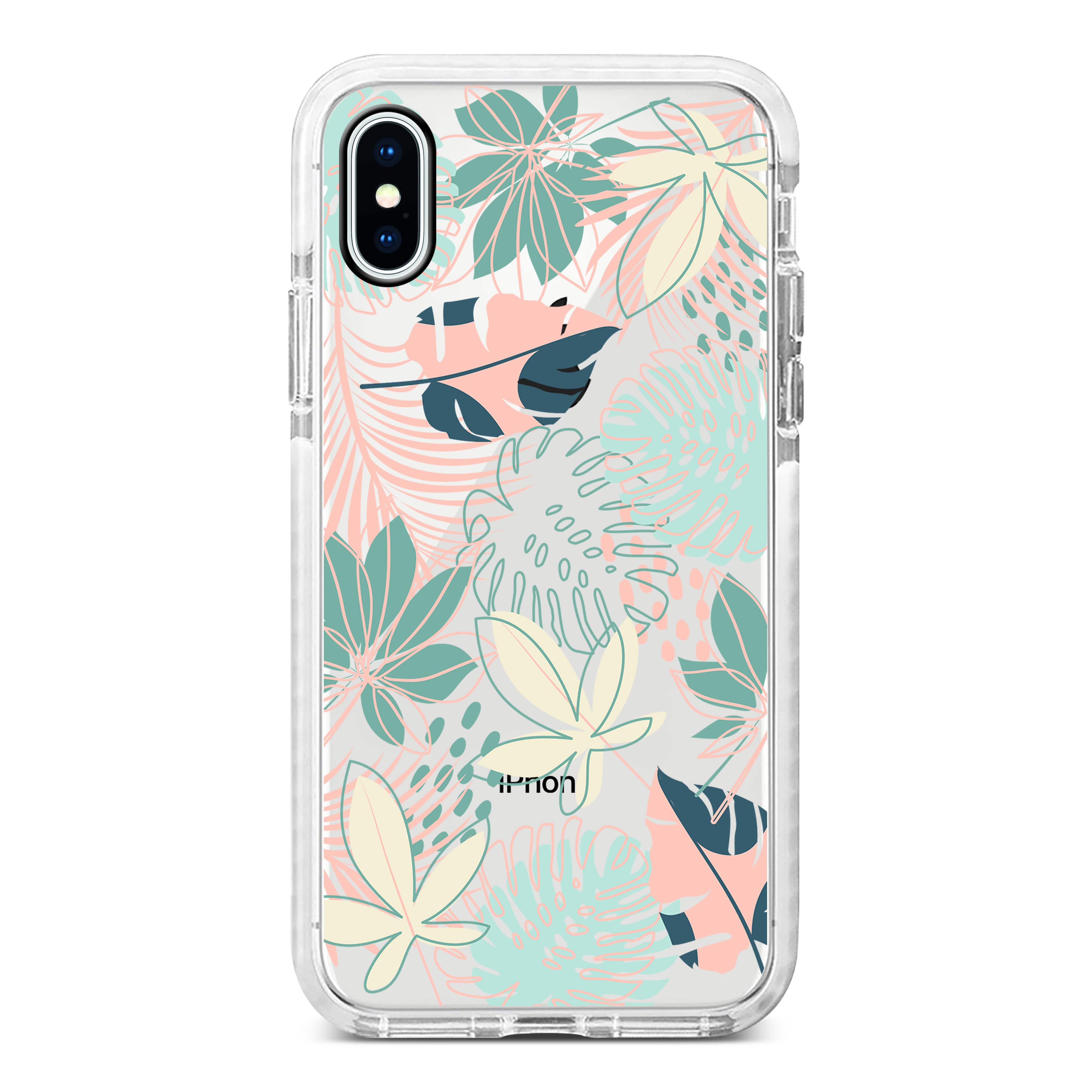 [Ready] Cassion Pastel Tropical Leaves for Samsung Hybrid Crystal Case Samsung A51
