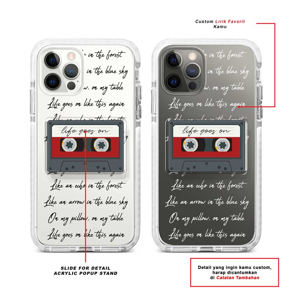 Fav Lyric + Song Title in Cassette Tape Acrylic Popup Stand (Custom)