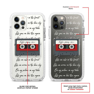 Fav Lyric + Song Title in Cassette Tape Acrylic Popup Stand (Custom)