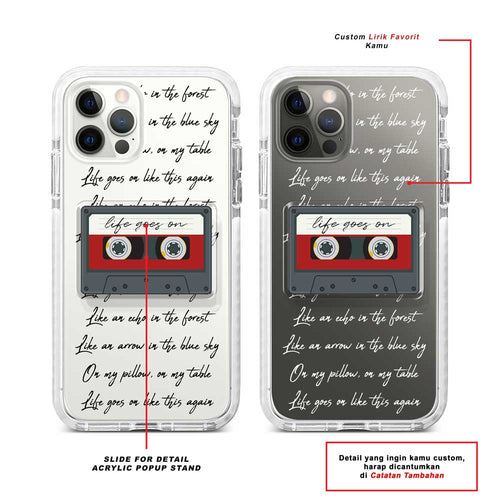 Fav Lyric + Song Title in Cassette Tape Acrylic Popup Stand (Custom)