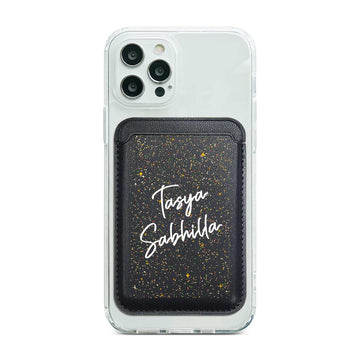 Glitter With Your Name Magnetic Pocket Wallet