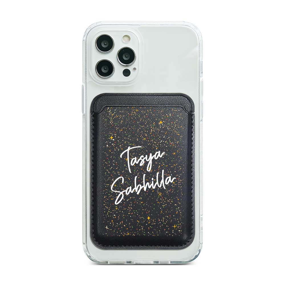 Glitter With Your Name Magnetic Pocket Wallet