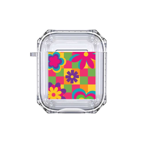 Groovy Retro Flowers Airpods Case