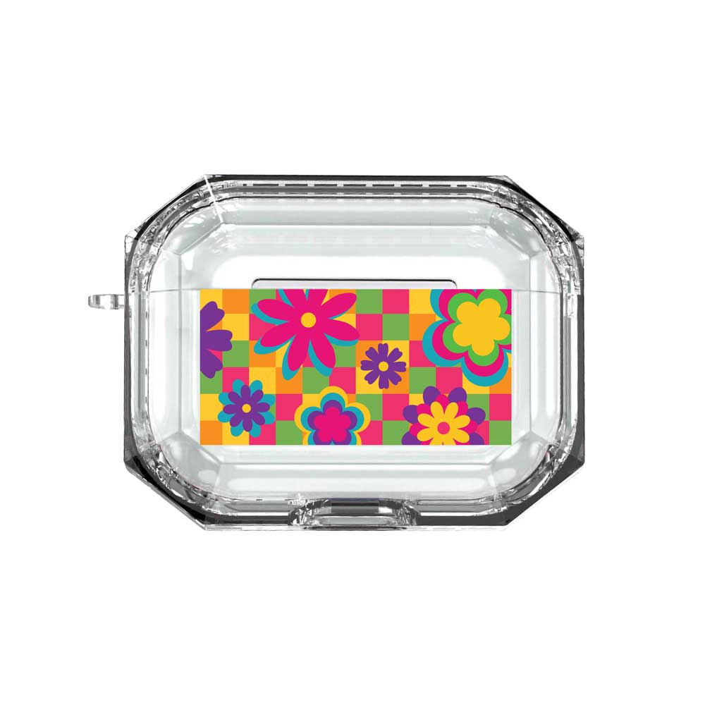 Groovy Retro Flowers Airpods Case