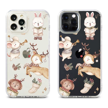 Joyful Chrismas Full Background / Iphone 13 Pro Hybrid Crystal Case