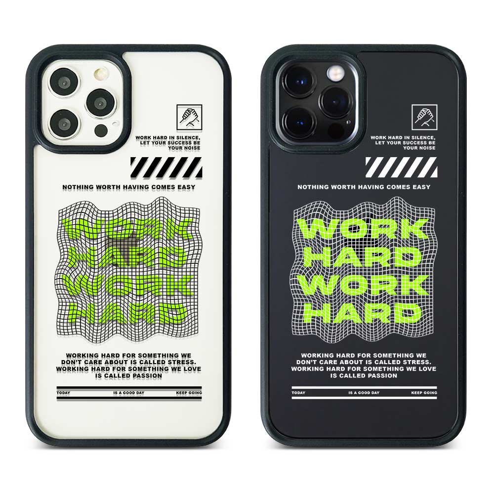 [Ready] Cassion Lets Work Hard for Samsung Hybrid Crystal Case Samsung A14 Tulisan Hitam