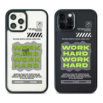 [Ready] Cassion Lets Work Hard for Samsung Hybrid Crystal Case Samsung A14 Tulisan Hitam