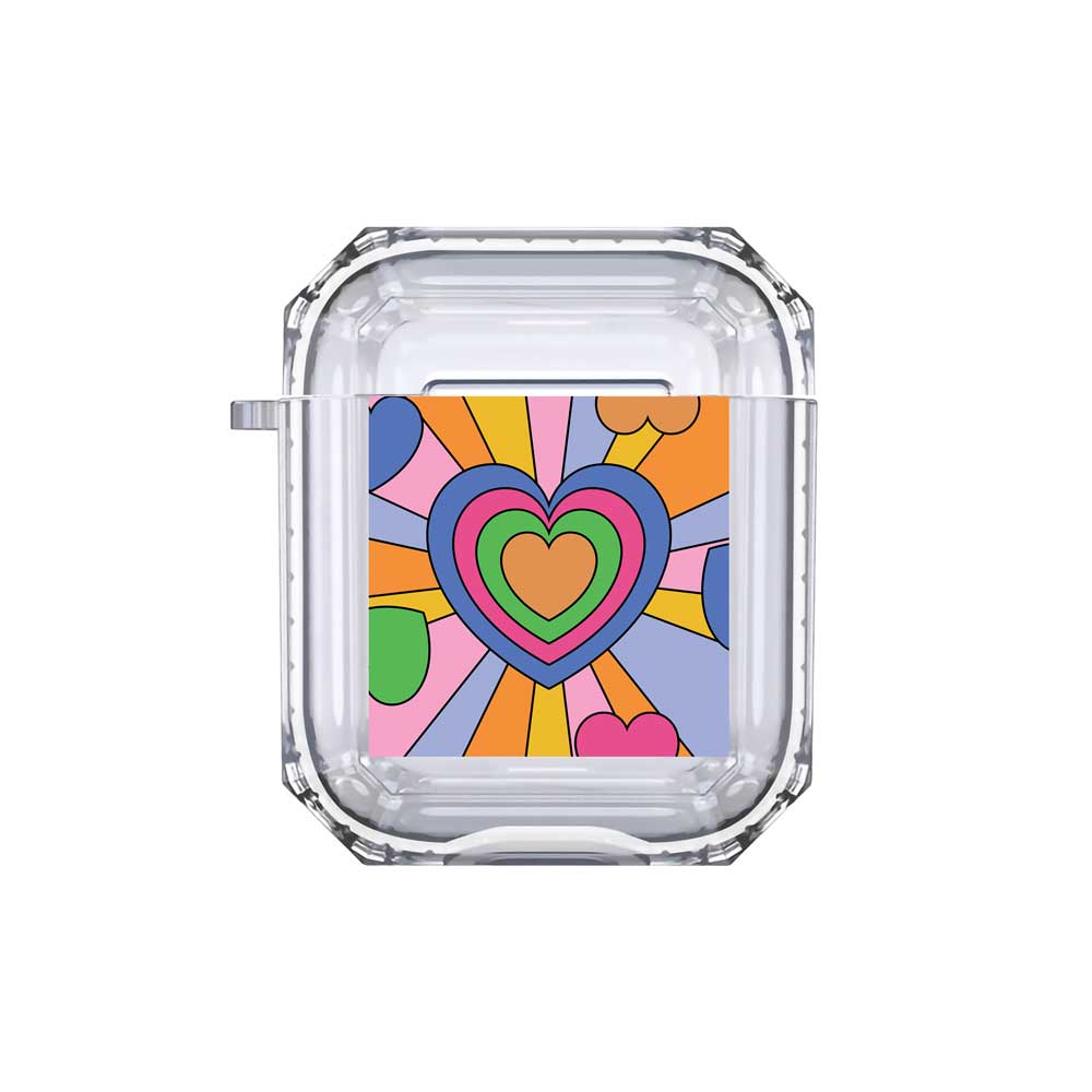 Lovely Retro Hearts Airpods Case