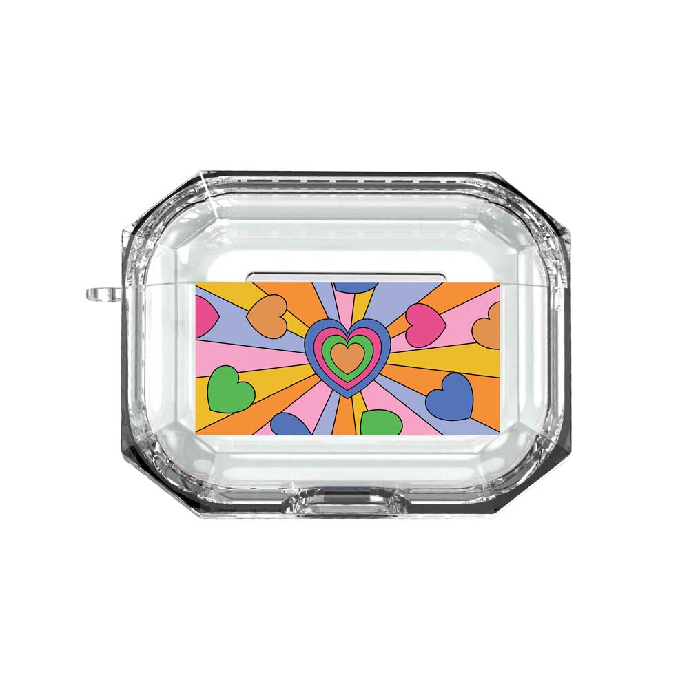 Lovely Retro Hearts Airpods Case