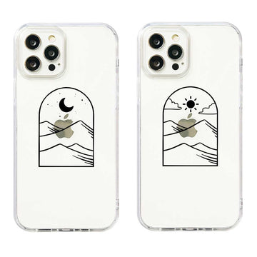 Mountain Line Art CP01 Moon / Oxy Crystal Case iPhone 16 Pro Max Clear