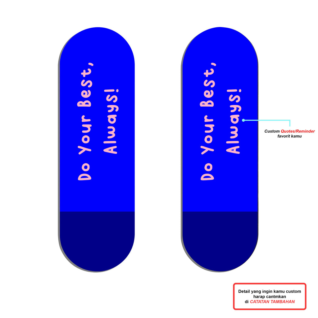 Neon Post It For You - Blue Finger Grip (Custom)