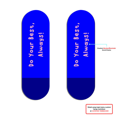 Neon Post It For You - Blue Finger Grip (Custom)