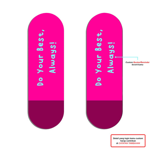 Neon Post It For You - Pink Finger Grip (Custom)