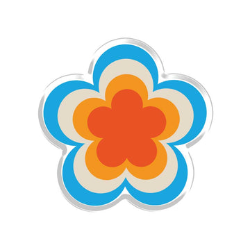 Rainbow Retro Flower Acrylic Popup Stand