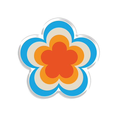 Rainbow Retro Flower Acrylic Popup Stand