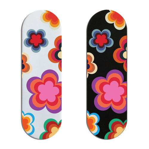 Rainbow Retro Flower Finger Grip
