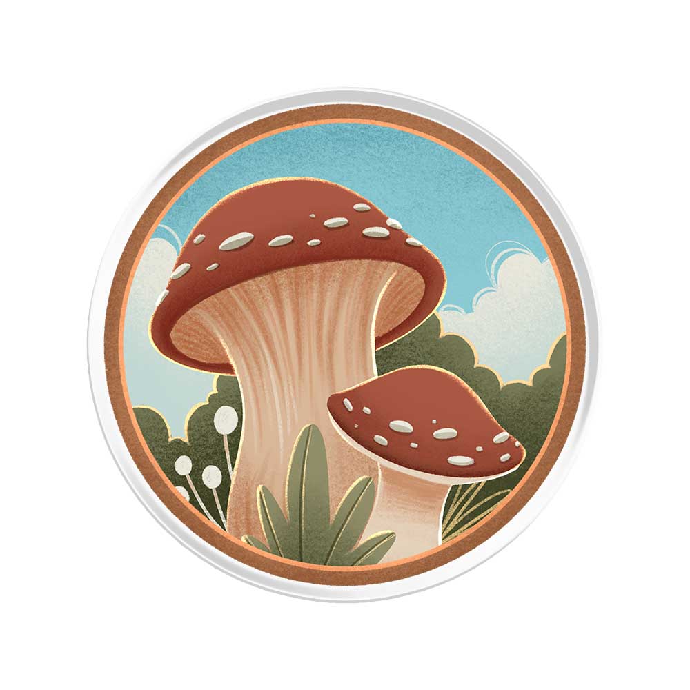 Red Mushroom Acrylic Popup Stand