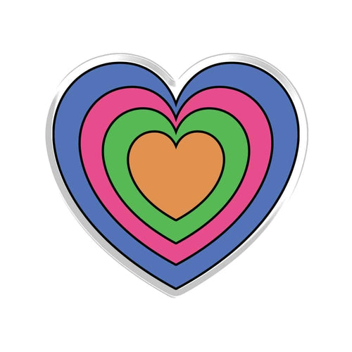 Retro Hearts Acrylic Popup Stand