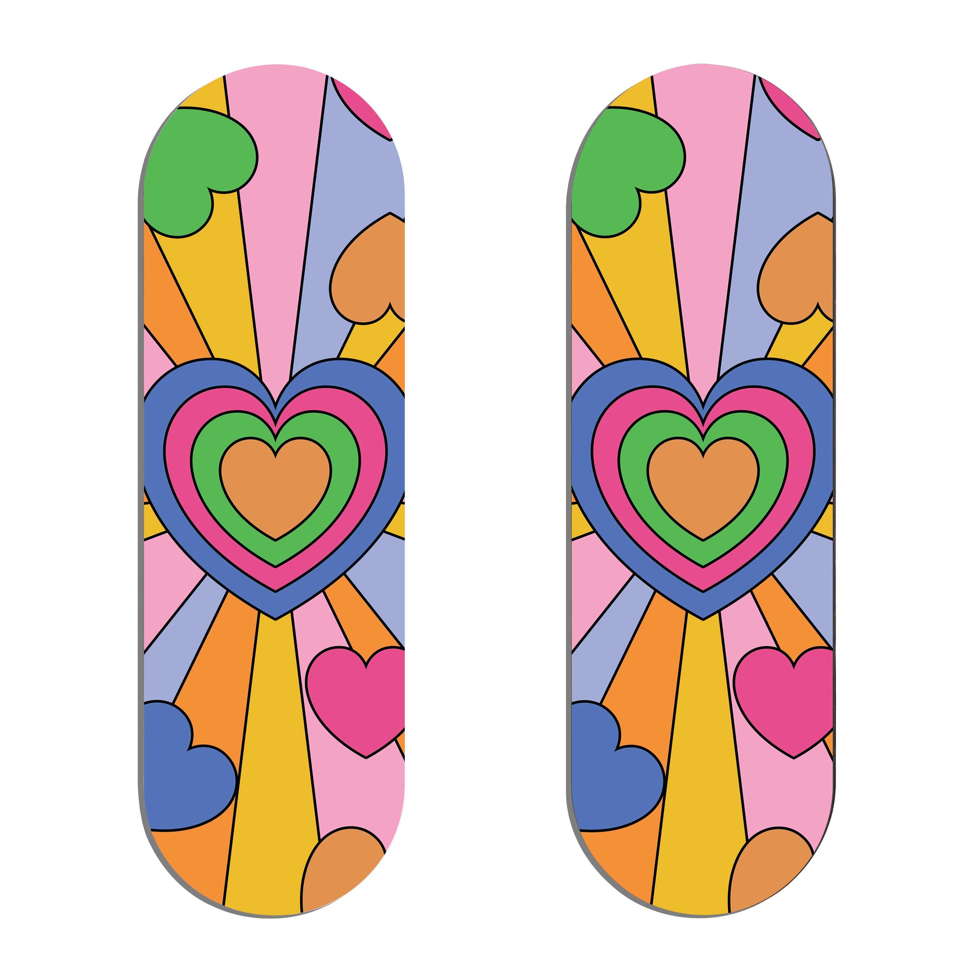 Retro Hearts Finger Grip