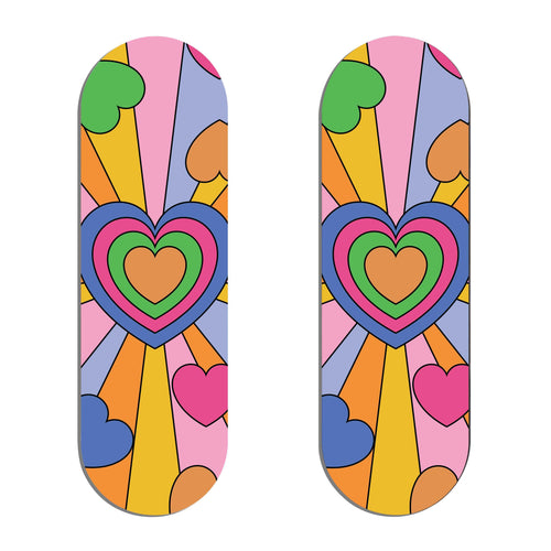Retro Hearts Finger Grip