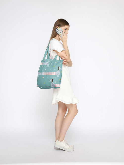 Tas Belanja Lipat Tote Bag Sausage Dog