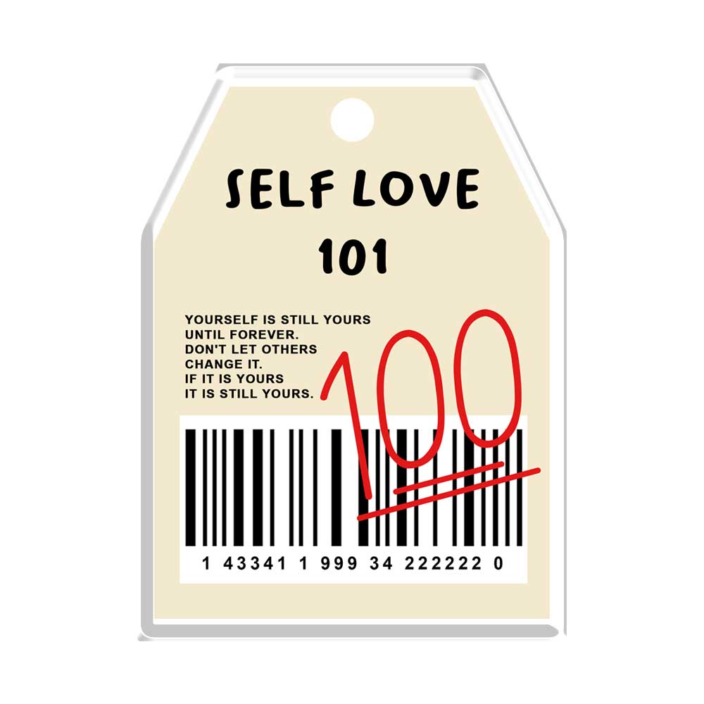 Self Love Price Tag Acrylic Popup Stand