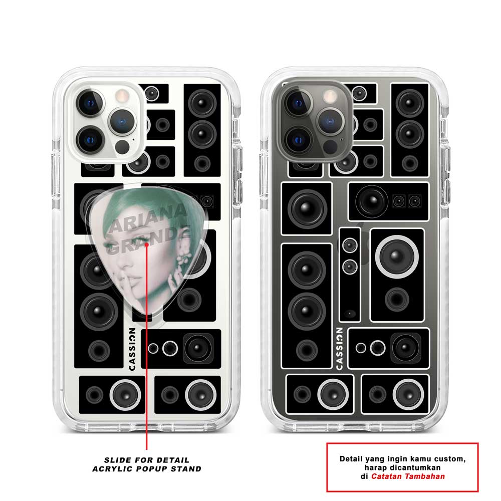 Sound System + Customizable Guitar Pick Acrylic Popup Stand