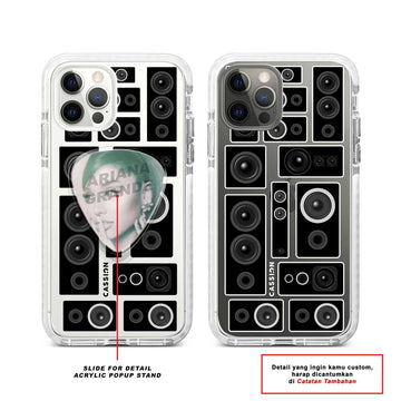 Sound System + Customizable Guitar Pick Acrylic Popup Stand