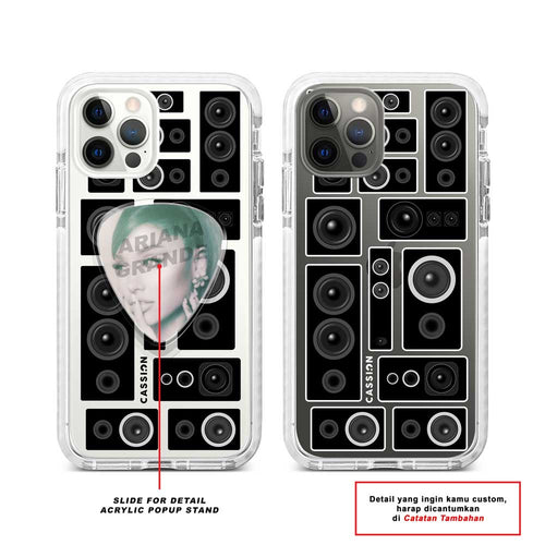 Sound System + Customizable Guitar Pick Acrylic Popup Stand