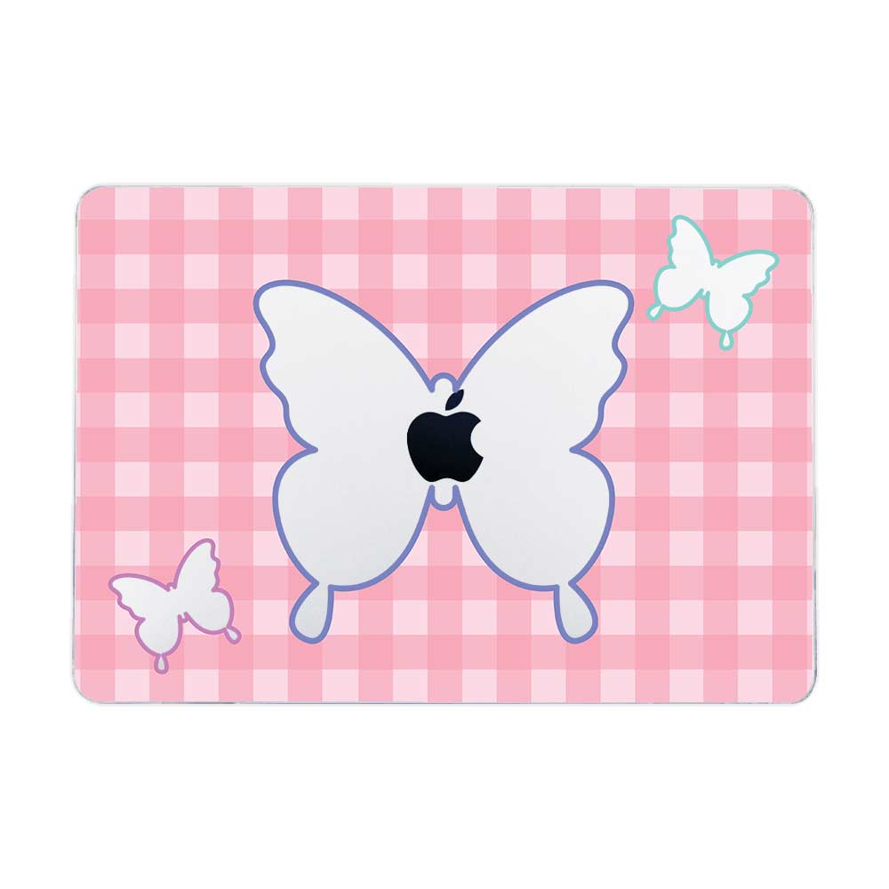 Tartan And Butterflies Macbook Case