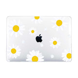 White Daisies Flower Macbook Case