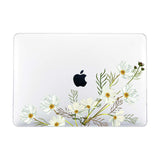 White Daisy Bucket Macbook Case