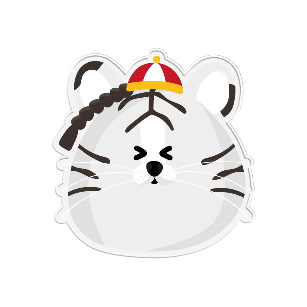 Year of the Tiger - White Tiger Acrylic Popup Stand