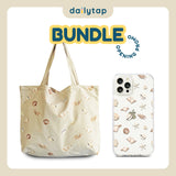 Tote Bag Lipat Mollusk and Star Fish Pattern Bundling Package DAILYTAP X CASSION