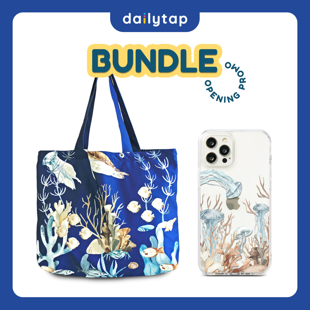 Tote Bag Lipat Beautiful Life Under The Sea Bundling Package DAILYTAP X CASSION