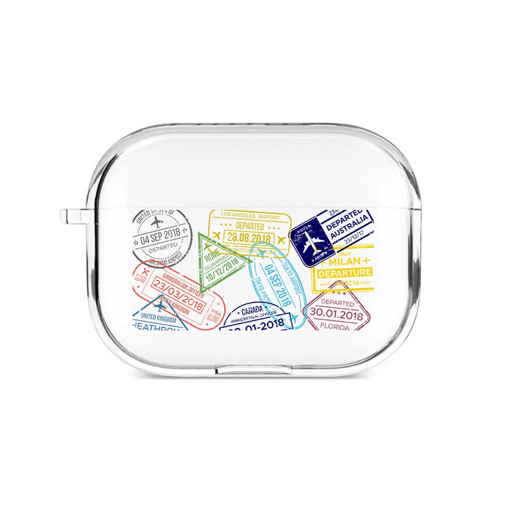 Stamped Passport Airpods or Earbuds Case
