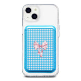 Pink Gingham Magnetic Pocket Wallet