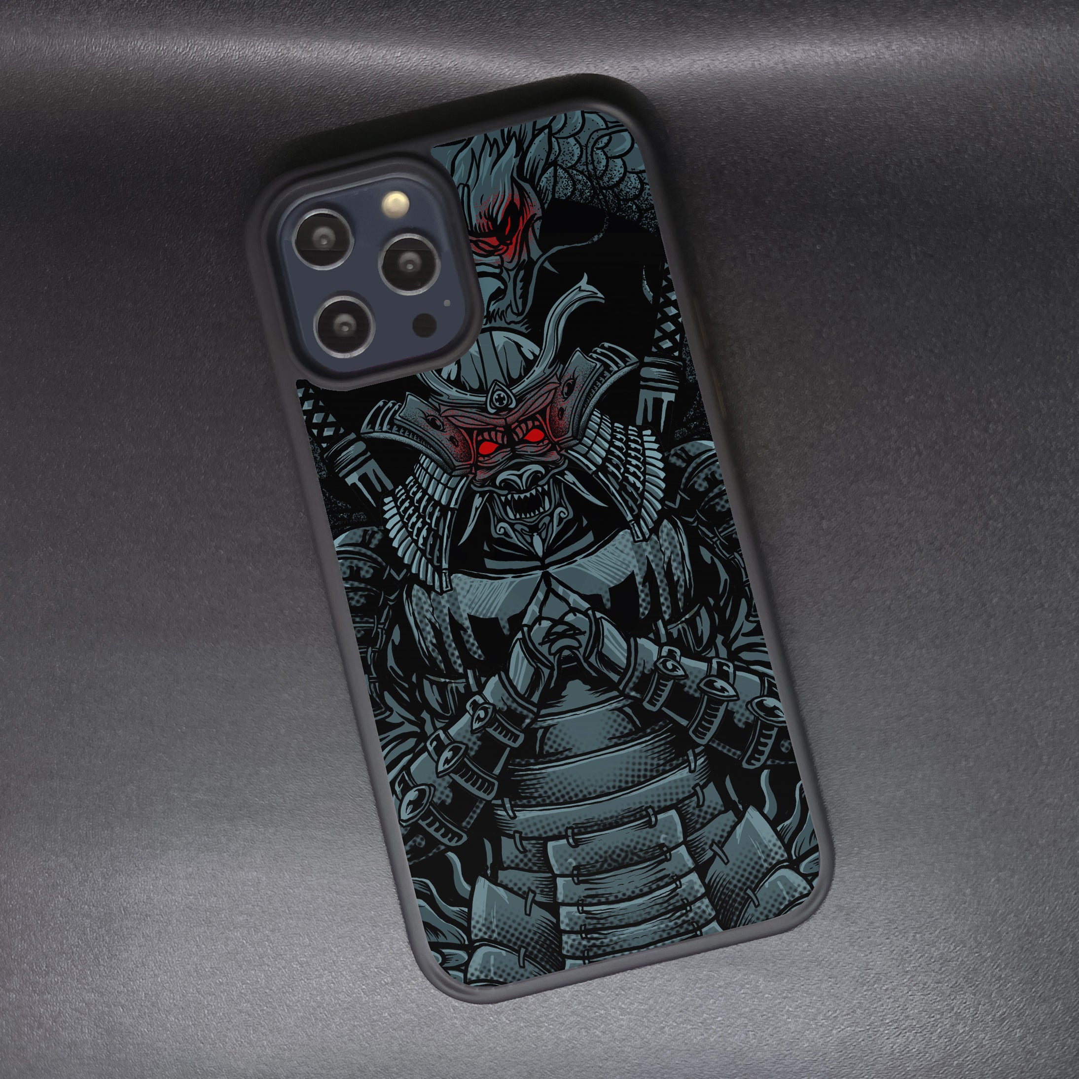 [Ready] Cassion Samurai With Dragon for iPhone Hybrid Crystal Case iPhone 13 Mini